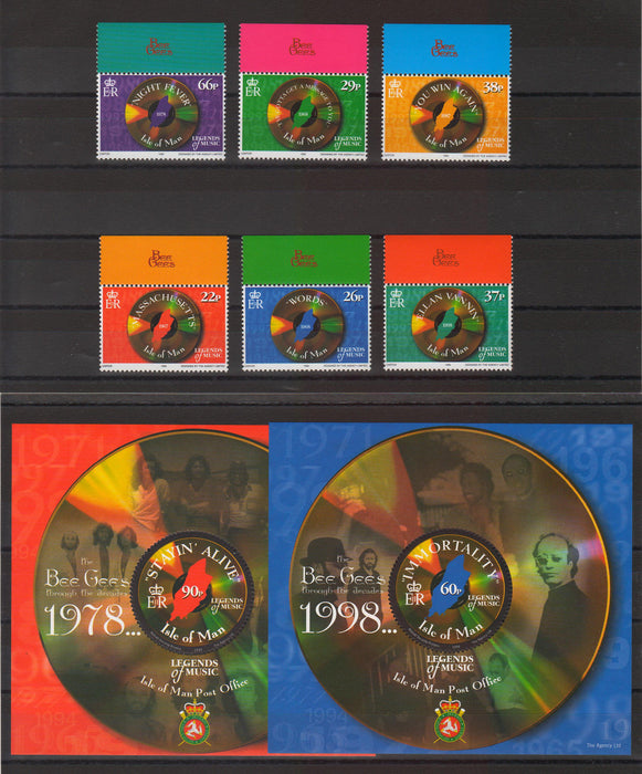 Isle of Man 1999 Bee Gees Songs cv. 18.25$ (TIP A)