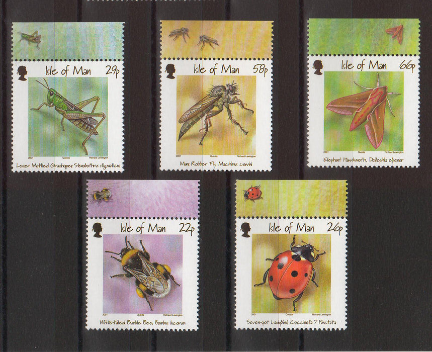 Isle of Man 2001 Insects cv. 7.70$ (TIP A)