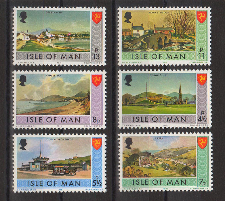 Isle of Man 1975 Castle Town and Manx Emblem  cv. 2.35$ (TIP A)