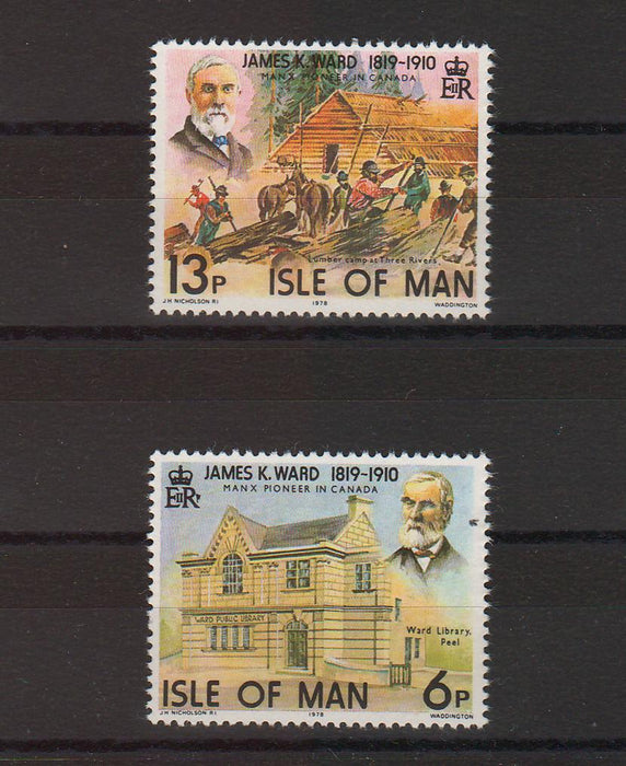 Isle of Man 1978 James K. Ward, Manx Pioneer in Canada cv. 0.60$ (TIP A)
