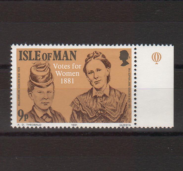 Isle of Man 1981 Centenary  of Women's Suffrage cv. 0.40$ (TIP A)