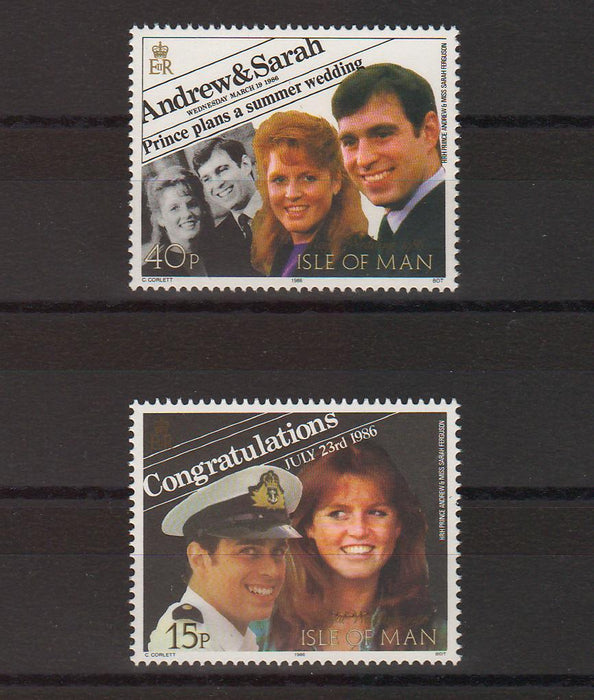 Isle of Man 1986 Wedding of Prince Andrew and Sarah Ferguson cv. 2.55$ (TIP A)