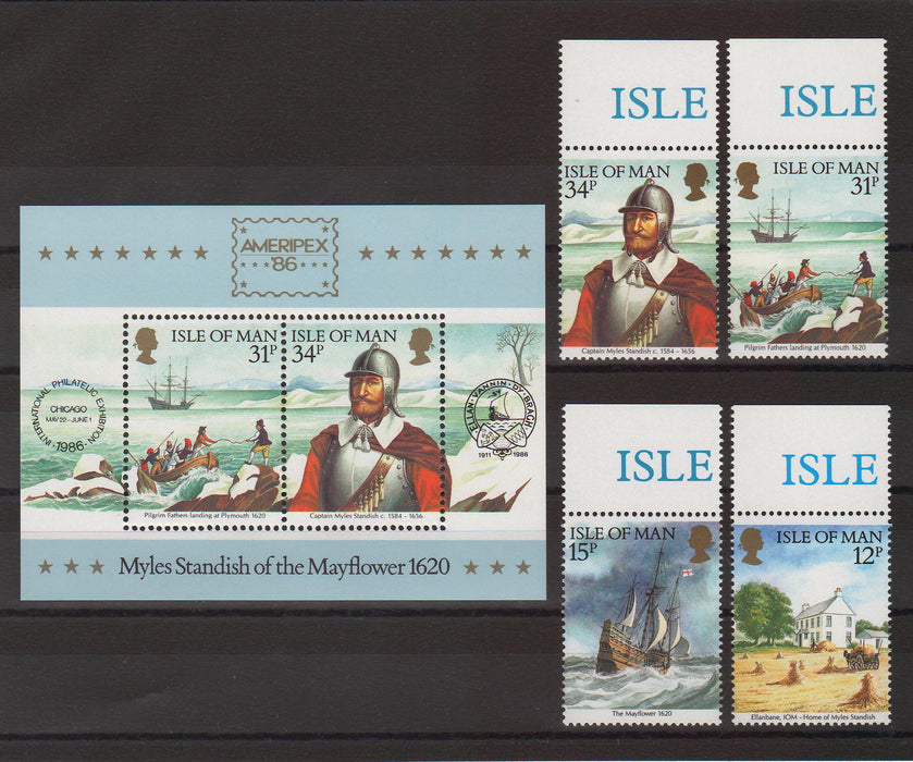 Isle of Man 1986 Settling of Plymouth cv. 6.85$ (TIP A)