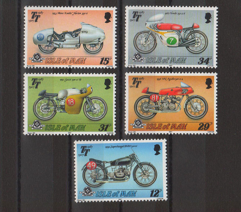 Isle of Man 1987 Tourist Trophy Motorcycle Races 80th Anniversary cv. 4.80$ (TIP A)