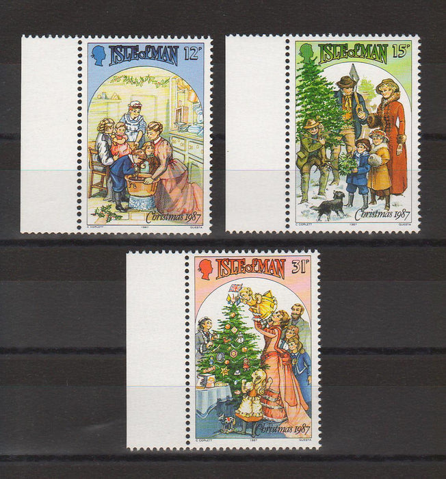 Isle of Man 1987 Christmas Victorian Family  cv. 2.50$ (TIP A)