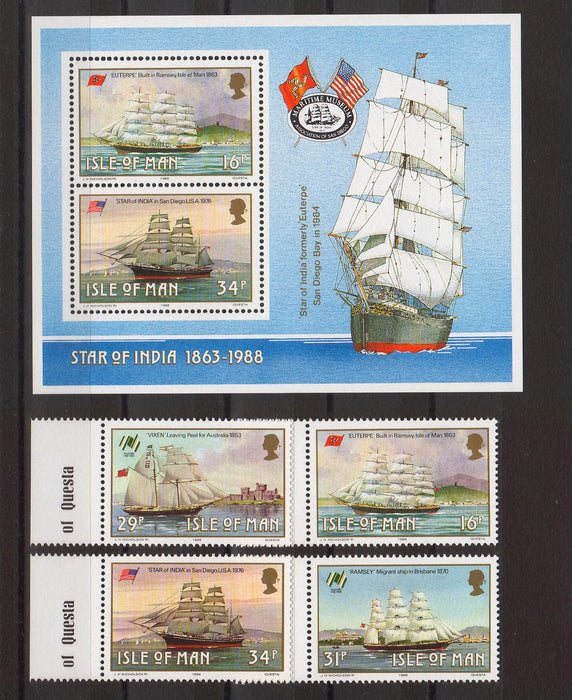 Isle of Man 1988 Historic Ships Built on the Isle cv. 6.80$ (TIP A)
