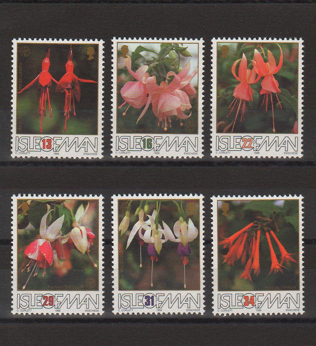 Isle of Man 1988 British Fuchsia Society 50th Anniversary cv. 5.55$ (TIP A)