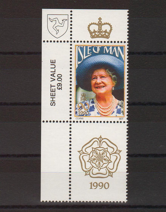 Isle of Man 1990 Queen Mother 90th Birthday cv. 3.75$ (TIP A)
