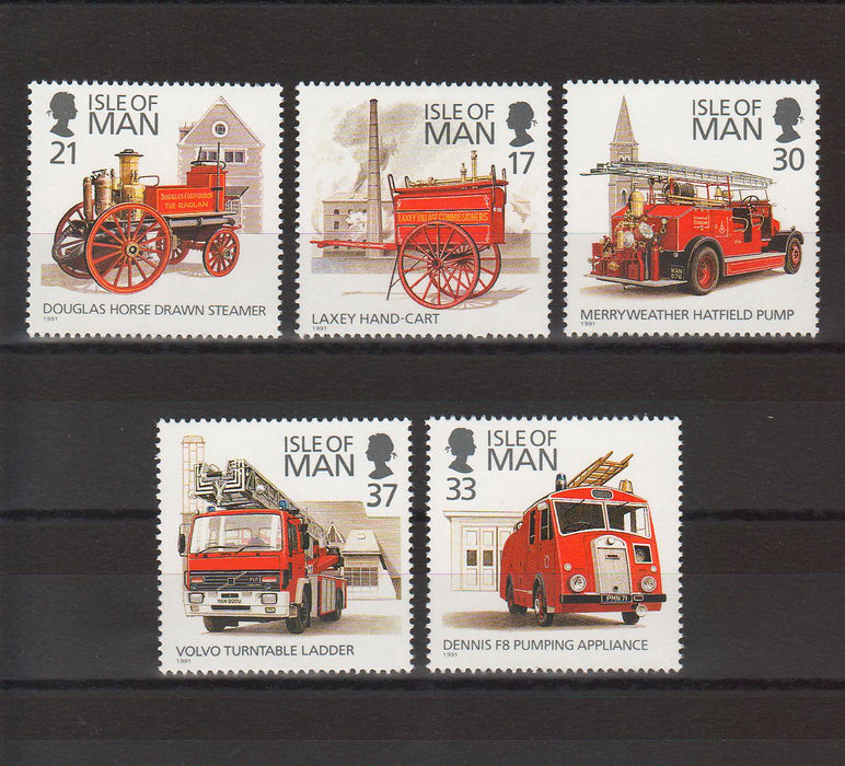 Isle of Man 1991 Fire Engines cv. 5.15$ (TIP A)