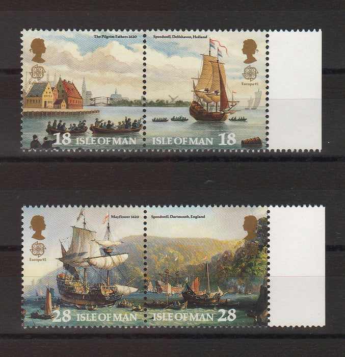 Isle of Man 1992 Pilgrims' Voyage to America cv. 5.10$ (TIP A)