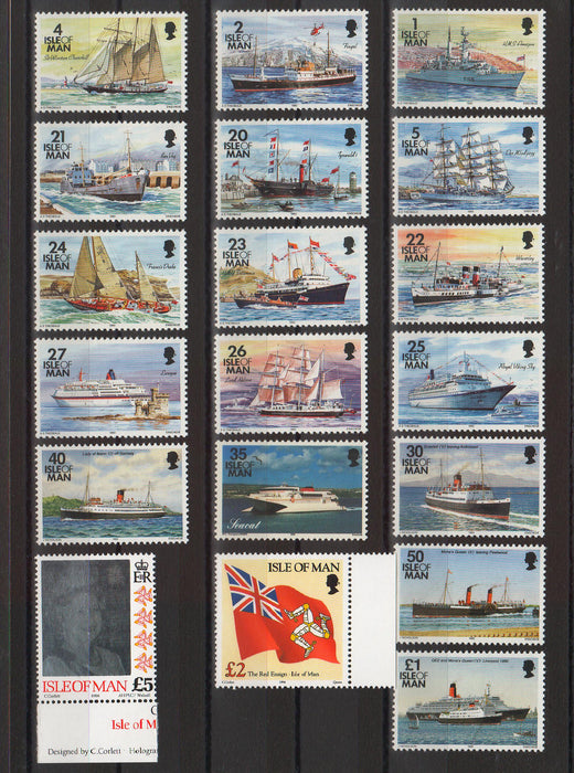 Isle of Man 1993-96 Ships cv. 36.50$ (TIP A)