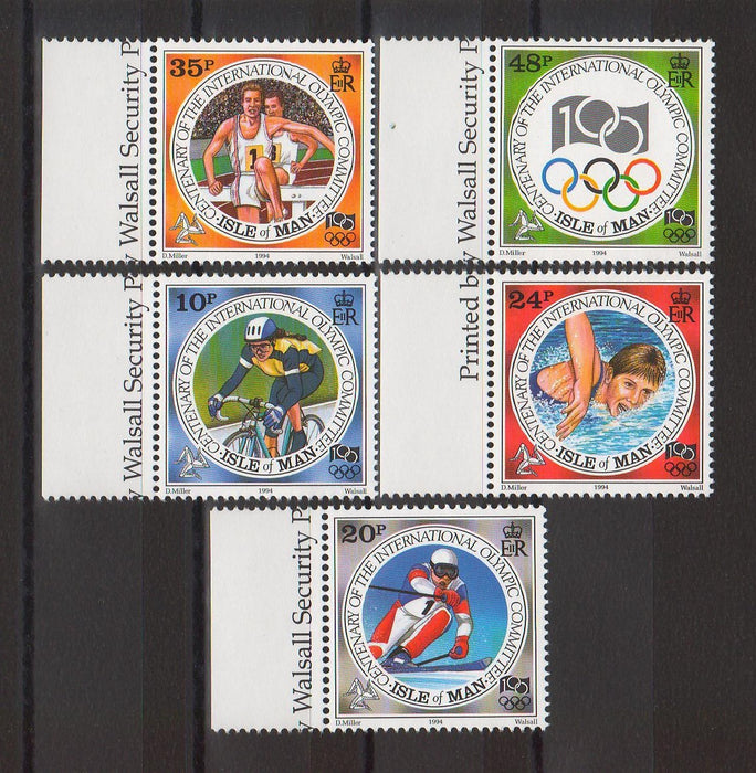 Isle of Man 1994 International Olympic Committe Centenary cv. 5.00$ (TIP A)