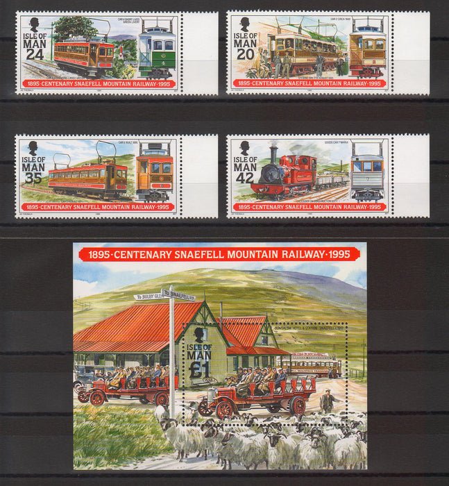 Isle of Man 1995 Snaefell Mountain Electric Railway Centenary cv. 11.70$ (TIP A)