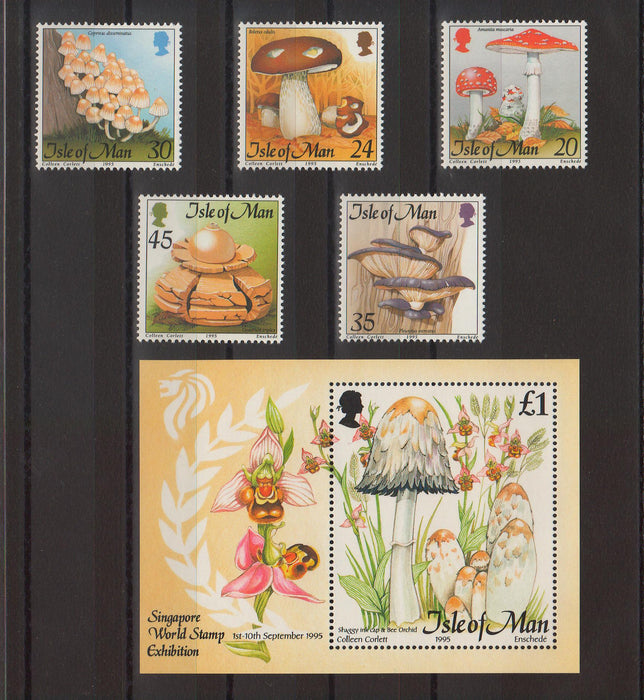 Isle of Man 1995 Mushrooms cv. 10.15$ (TIP A)