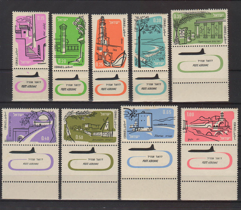 Israel 1960-61 Air Mail Views with Tab 11.00$ (TIP A)