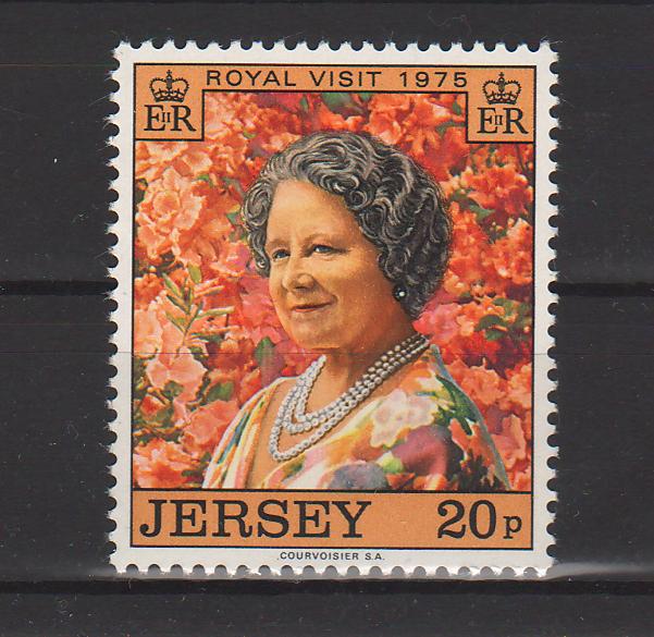 Jersey 1975 Visit of Queen Mother Elizabeth to Jersey  cv. 0.75$ (TIP A)