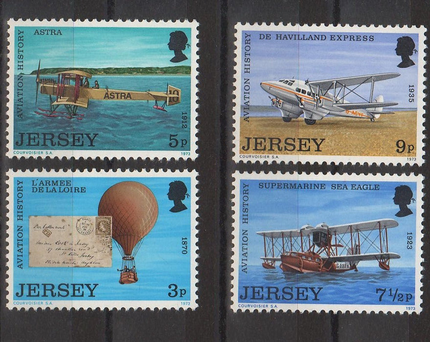Jersey 1973 Aviation history connected with Jersey before 1939 cv. 1.30$ (TIP A)