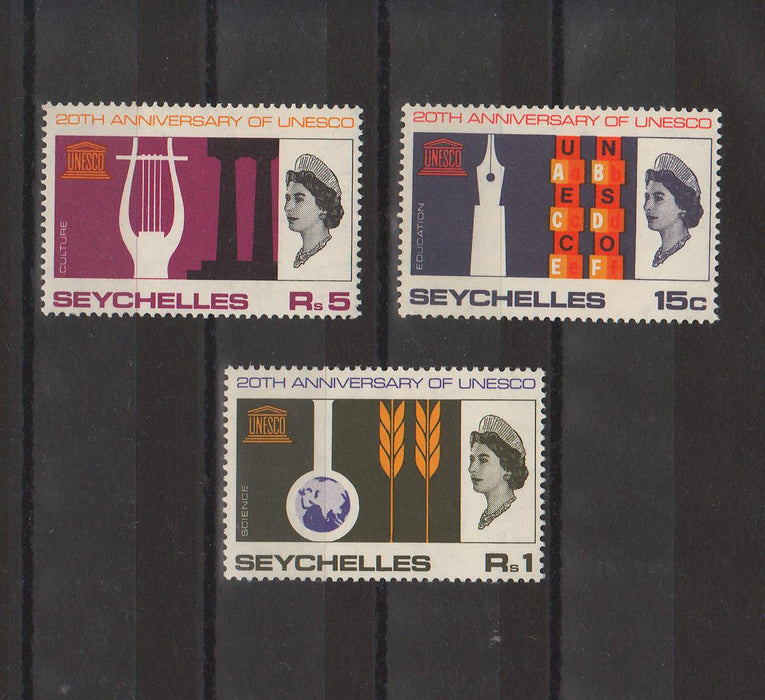 Seychelles 1966 UNESCO Anniversary Issue c.v. 2.60$ (TIP A)