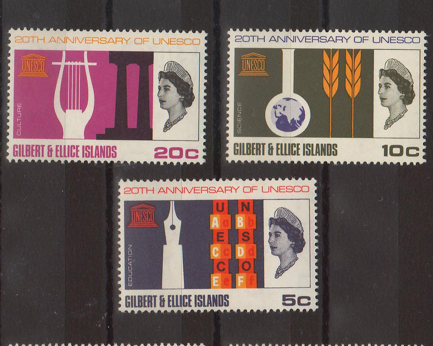 Gilbert & Elice Island 1966 UNESCO Anniversary Issue c.v. 2.50$ (TIP A)