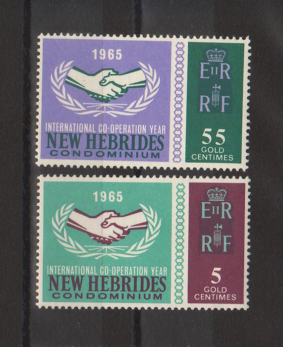 New Hebrides 1965 Intl. Cooperation Year Issue c.v. 0.50$ - (TIP A)