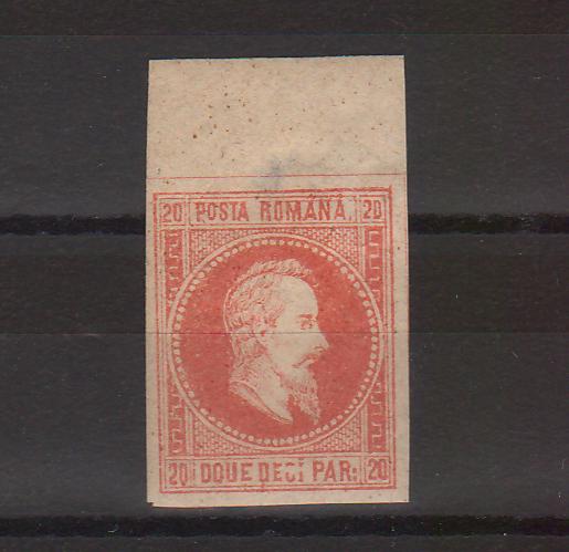Romania 1862 Cuza neemise 20PAR rosu (TIP B)