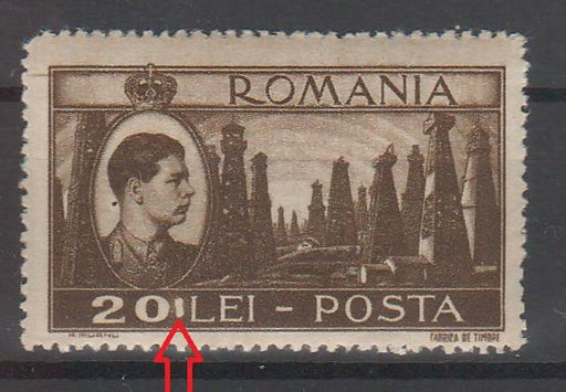 Romania 1947 LP 219 Uzuale Mihai I - Vederi EROARE linie dupa 20LEI (TIP D)-Stamps Mall