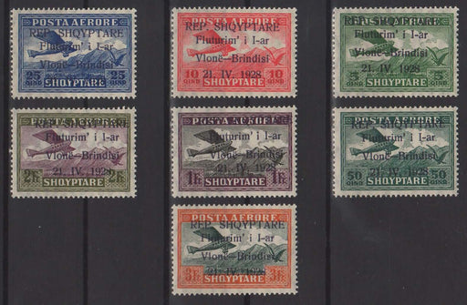 Albania 1927 Airplane crossing mountains surcharge - (TIP E) in Stamps Mall