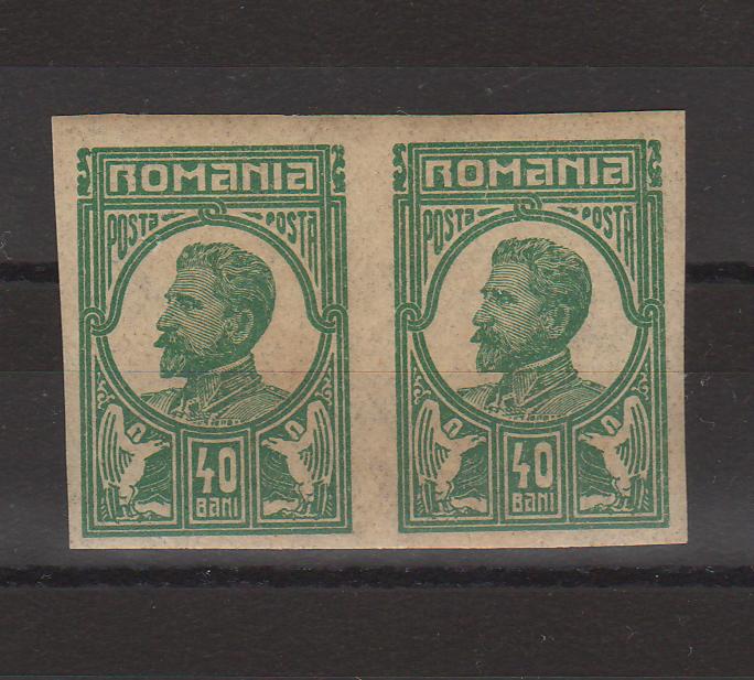 Romania 1917 Ferdinand - necirculate Moscova, nedantelate 40B pereche (TIP D)