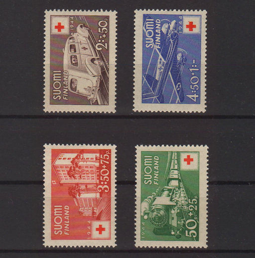 Finland 1944 Train, Ambulance, Plane, Hospital Red Cross (TIP A) in Stamps Mall