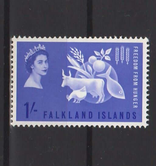 Falkland Islands 1963 Freedom from Hunger Campaign Issue - (TIP A) in Stamps Mall