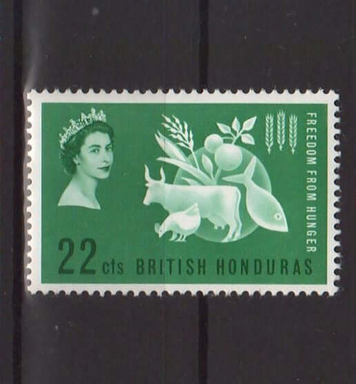 British Honduras 1963 Freedom from Hunger Campaign Issue - (TIP A) in Stamps Mall