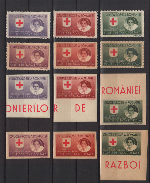 Romania 1946 Crucea Rosie - Serviciul Prizonierilor de Razboi hartie alba si gri (TIP C)-Stamps Mall