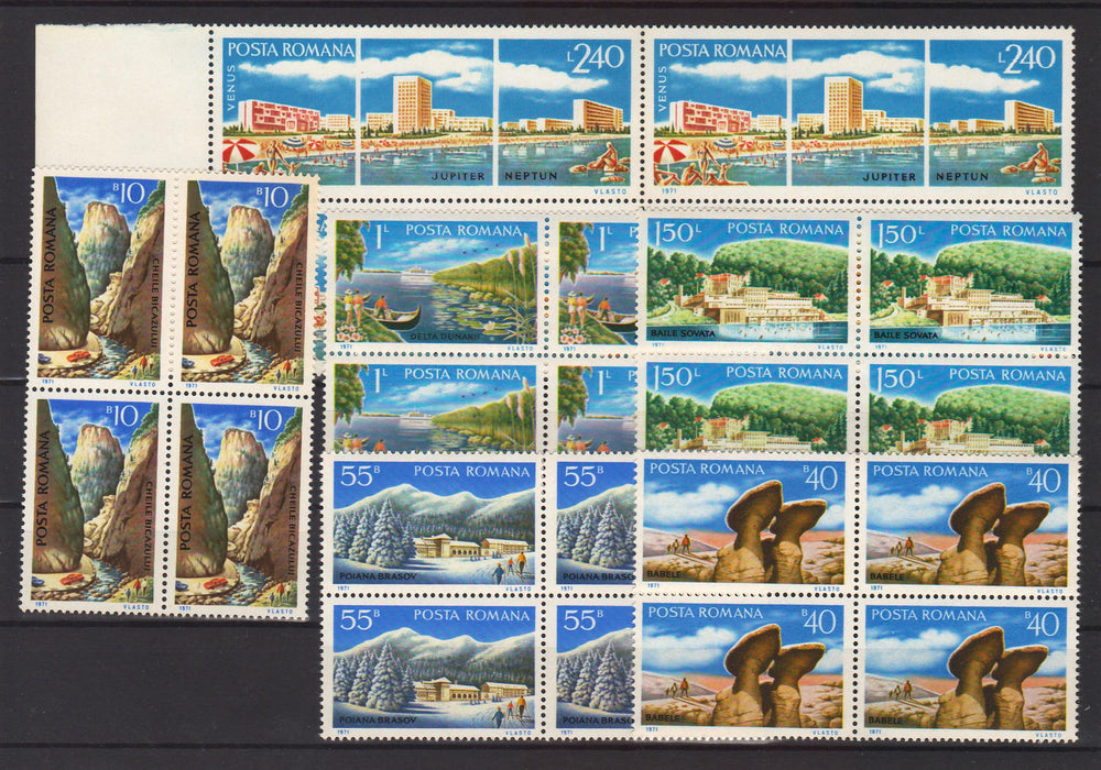 Romania serii in bloc de 4 MNH (TIP D)-Stamps Mall