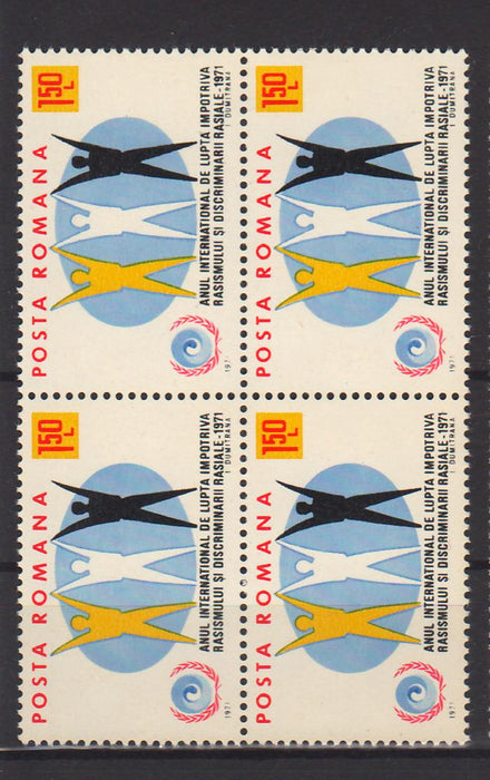 Romania serii in bloc de 4 MNH (TIP A)-Stamps Mall