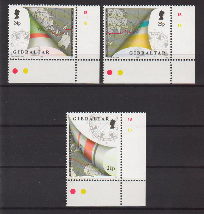 Gibraltar 1992 Around the World Yacht Rally 1991-92 c.v. 3.90$ - (TIP A) in Stamps Mall