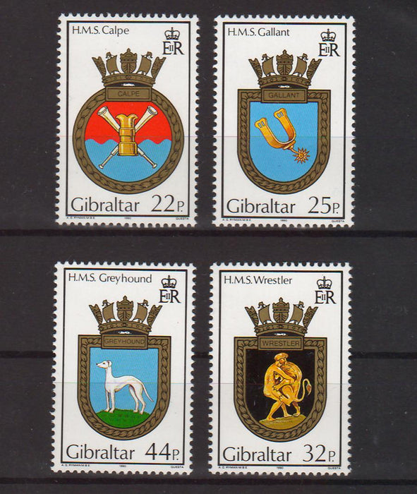 Gibraltar 1990 Royal Navy Crest Type of 1982 c.v. 10.50$ - (TIP A) in Stamps Mall