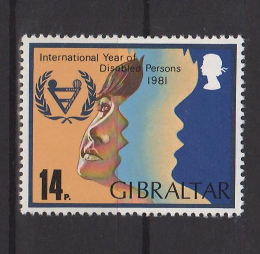 Gibraltar 1981 International Year of the Disabled Persons c.v. 0.35$ - (TIP A) in Stamps Mall