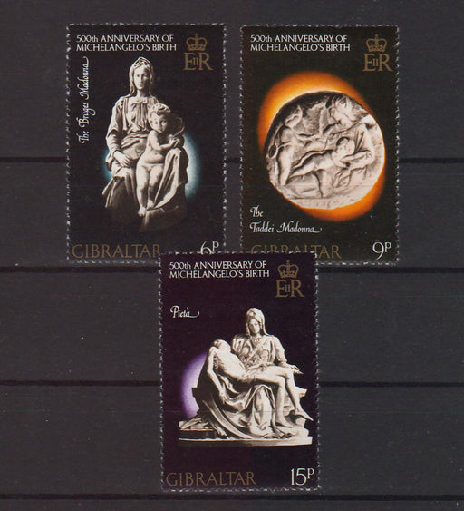 Gibraltar 1975 500th Birthday Anniversary of Michelangelo Buonarroti c.v. 1.00$ - (TIP A) in Stamps Mall