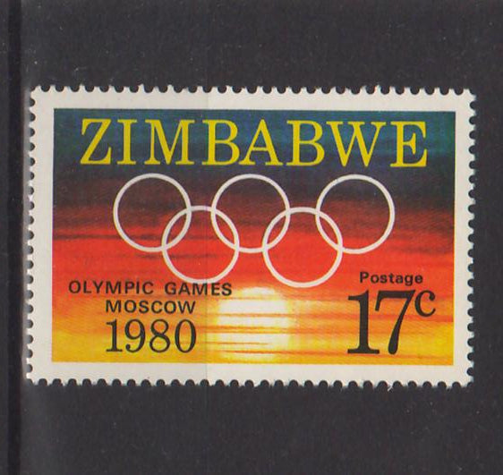 Zimbabwe, 1980 Olympic Rings c.v. 0.35$ - (TIP A)