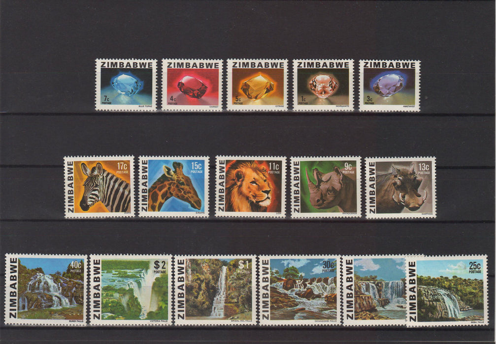 Zimbabwe, 1980 Views, Animals , Stones c.v. 13.35$ - (TIP A)
