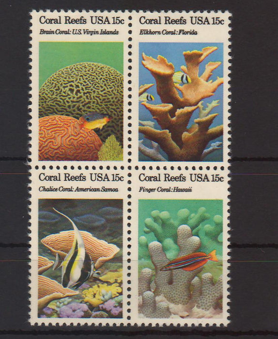 USA 1980 Coral Reefs Issue c.v. 1.25$ - (TIP A)