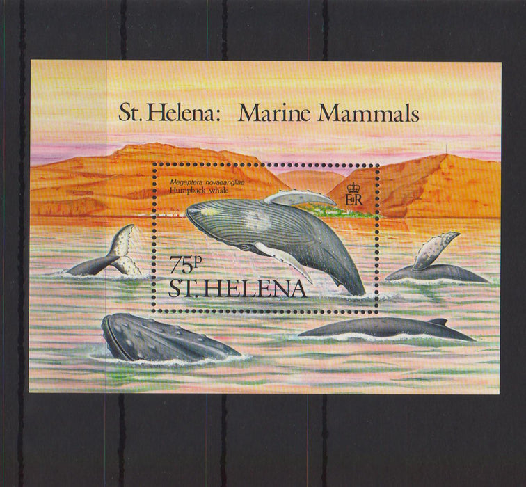 St. Helena 1987 Marine Mammals souvenir sheet cv. 10.00$ - (TIP A)