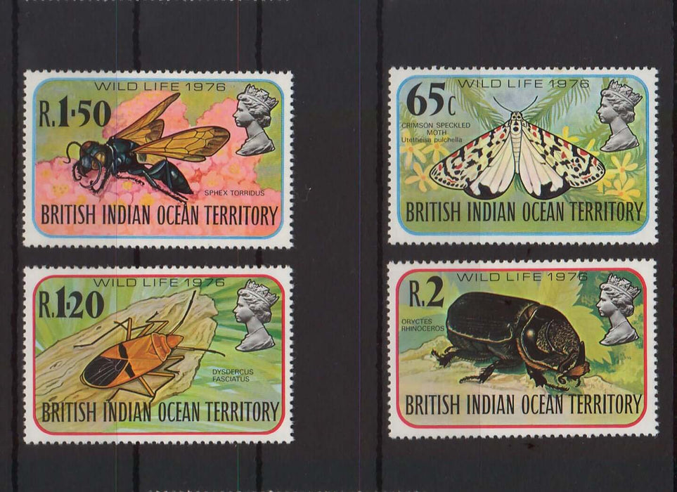 British Indian Territory 1976 Insects cv. 8.35$ - (TIP A) in Stamps Mall