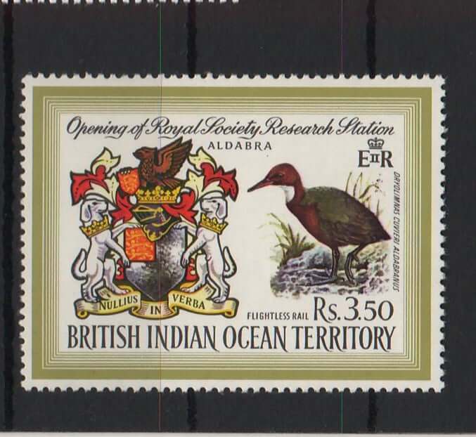 British Indian Territory 1971 Society Coat of Arms and Flightless Rail cv. 16.50$ - (TIP A) in Stamps Mall