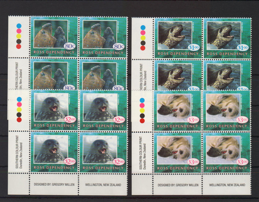 Ross Dependency 1994-1995 Marine Fauna block of 4 cv. 43$ - (TIP C)