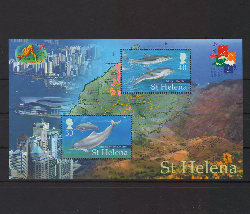 St. Helena 2001 New Year souvenir sheet cv. 9.00$ - (TIP A)