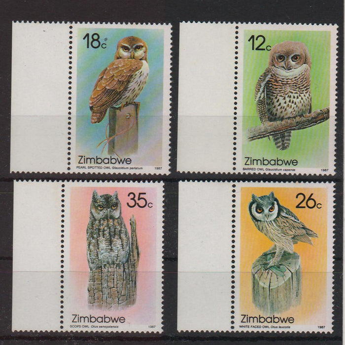 Zimbabwe, 1987 Indigenous Owls c.v. 16.50$ - (TIP A)