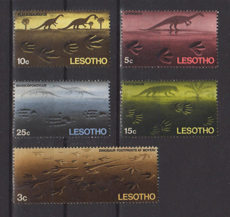 Lesotho 1970 Prehistoric Reptile Footprints c.v. 9.75$ - (TIP A) in Stamps Mall