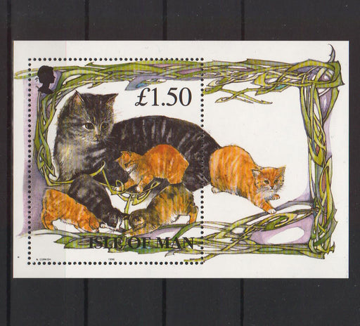 Isle of Man 1996 Cats souvenir sheet cv. 6.00$ - (TIP A) in Stamps Mall