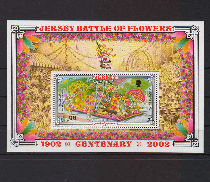 Jersey 2002 Battle of Flowers cv. 8.00$ - (TIP A) in Stamps Mall